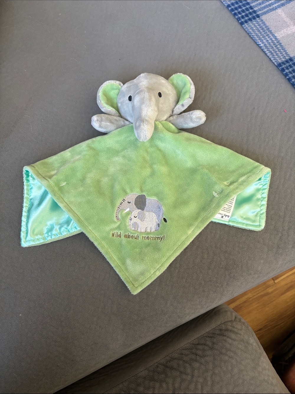 Baby Starters Green Elephant Lovey Security Blanket